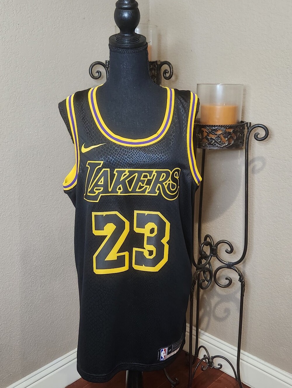 NBA Los Angeles Lakers Black & Yellow #23 Team Jersey LeBron James City Edition